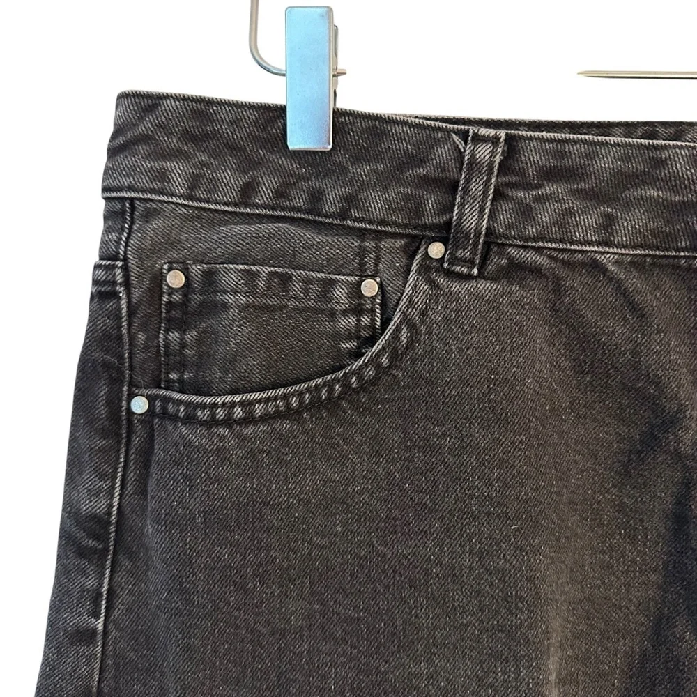 ASOS | Women's Black Button Fly Denim Mini Skirt Size 10